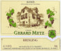 Domaine Gerard Metz Riesling 2012 Front Label