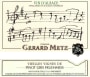Domaine Gerard Metz Fruehmess Vieilles Vignes Pinot Gris 2013 Front Label