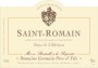Domaine Germain Pere et Fils Saint-Romain Sous le Chateau 2013 Front Label