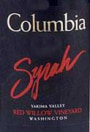 Columbia Winery Red Willow Syrah 1998 Front Label