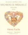 Domaine Henry Fuchs et Fils Alsace Kirchberg de Ribeauville Grand Cru Riesling 2014 Front Label