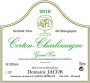 Domaine Jacob Corton-Charlemagne Grand Cru 2010 Front Label