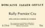 Domaine Jaeger Defaix Rully Preaux Premier Cru 2010 Front Label