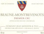 Domaine Jean Monnier and Fils Beaune-Montrevenots Premier Cru 2013 Front Label