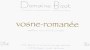 Jean-Yves Bizot Vosne-Romanee 2009 Front Label