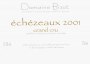 Jean-Yves Bizot Echezeaux Grand Cru 2001 Front Label