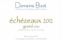 Jean-Yves Bizot Echezeaux Grand Cru 2012 Front Label