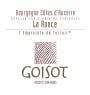 Domaine Goisot Bourgogne Cotes d'Auxerre La Ronce 2012 Front Label