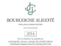 Jean-Jacques Confuron Bourgogne Aligote 2014 Front Label