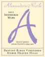 Alexandria Nicole Cellars Shepherds Mark White 2011 Front Label