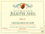 Domaine Juliette Avril Chateauneuf-du-Pape 2013 Front Label