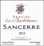 Domaine La Barbotaine Sancerre 2012 Front Label