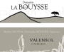 Domaine La Bouysse Corbieres Valensol 2013 Front Label