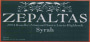 Zepaltas Rosella's Vineyard Syrah 2004 Front Label