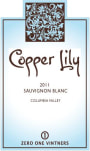 Zero One Vintners Copper Lilly Sauvignon Blanc 2011 Front Label