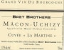 Domaine La Soufrandiere Macon-U chizy Cuvee La Martine 2015 Front Label