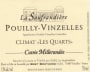 Domaine La Soufrandiere Pouilly-Vinzelles Climat Les Quarts 2014 Front Label