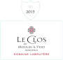 Domaine Labruyere Moulin-a-Vent Le Clos Monopole 2013 Front Label