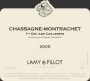 Domaine Lamy Pillot Chassagne-Montrachet Les Caillerets Premier CRU 2005 Front Label