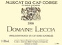 Domaine Leccia Muscat du Cap Corse 2006 Front Label