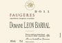 Domaine Leon Barral Faugeres 2011 Front Label