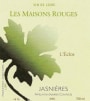 Domaine Les Maisons Rouges Jasnieres L'Eclos 2012 Front Label