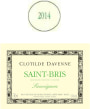 Domaine les Temps Perdus Saint-Bris Sauvignon 2014 Front Label