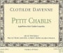 Domaine les Temps Perdus Petit Chablis Clotilde Davenne 2012 Front Label