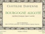 Domaine les Temps Perdus Bourgogne Aligote 2014 Front Label