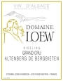 Domaine Loew Alsace Altenberg de Bergbieten Grand Cru Riesling 2013 Front Label