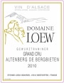 Domaine Loew Alsace Altenberg de Bergbieten Grand Cru Riesling 2010 Front Label