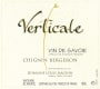 Domaine Louis Magnin Savoie Chignin Bergeron Cuvee Verticale 2011 Front Label