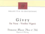 Domaine Masse Givry En Veau-Vieilles Vignes 2010 Front Label