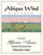 Abiqua Wind Vineyard Gloria Anne Gewurztraminer 2014 Front Label