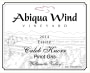 Abiqua Wind Vineyard Caleb Knorr 2014 Front Label