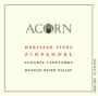 ACORN Winery Alegria Vineyards Heritage Zinfandel 2013 Front Label