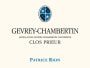 Patrice Rion Gevrey-Chambertin Clos Prieur 2008 Front Label