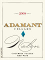 Adamant Cellars Nalin 2008 Front Label
