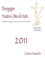Domaine Naudin-Ferrand Bourgogne Hautes Cotes de Nuits Myosotis Arvenis 2011 Front Label