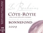 Domaine Patrick & Christophe Bonnefond Cote-Rotie Les Rochains 2009 Front Label