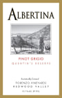 Albertina Wine Cellars Forenzo Vineyards Quentin's Reserve Pinot Grigio 2013 Front Label