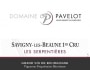 Domaine Pavelot Savigny-Les-Beaune Les Serpentieres Premier CRU 2012 Front Label