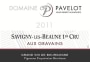 Domaine Pavelot Savigny-les-Beaune Aux Gravains Premier Cru 2011 Front Label