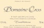 Domaine Pierre Cros Minervois Tradition 2013 Front Label