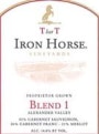 Iron Horse Blend 1 1998 Front Label