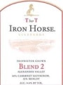 Iron Horse Blend 2 1998 Front Label