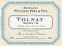 Domaine Poulleau Volnay Premier Cru 2006 Front Label