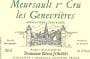 Domaine Remi Jobard Meursault Les Genevrieres Premier Cru 2005 Front Label