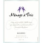 Menage a Trois Malbec 2015 Front Label