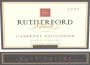 Rutherford Ranch Reserve Cabernet Sauvignon 2002 Front Label
